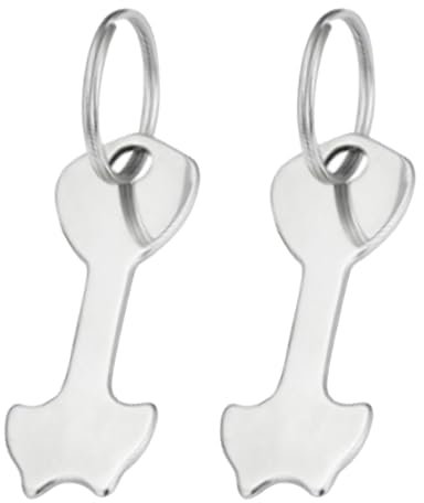 JOYVOX 2 Set Stainless Steel Shopping Trolley Releaser Key - Removable Trolley Tokens Coin Keyring Shopping - Durable Trolley Release Tool with Convenient Chip Inclusion