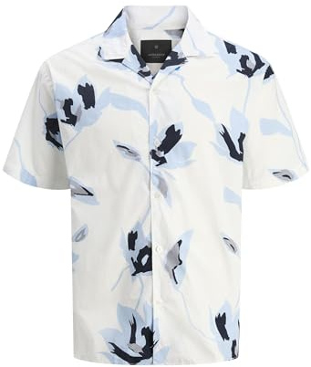 Jprblapalermo Print Resort S/S Shirt Sn, Chambray Blue, XL