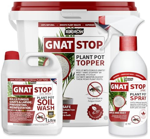 Gnat Stop Ultimate Ultimate Gnat Stop Killer Kit | 3-in-1 Combo: Gnat Stop Plant Pot Topper, Gnat Stop Spray, and Gnat Stop Soil Wash | Complete Solution (Small Combo Kit Perfect for Houseplants)