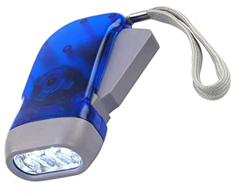 Peosaard Lampes de Poche d'urgence à la manivelle, Lampe de Poche de Presse Manuelle, Lampe de Poche légère à LED pour Le Camping Randonnée extérieure à la Maison