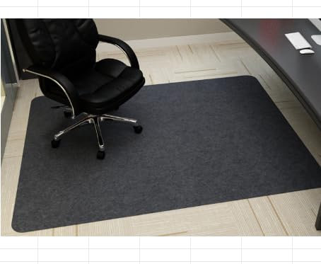 Whemyreat Bodenschutzmatte,BüRostuhl Unterlage 90cm Rund,Stuhl Gaming Stuhlmatten,unterlage für bürostuhl auf Teppich rund,Teppich Unterlage-Kratzfest,Anti-Silp,Bodenschutzmatte Fitness,Grau