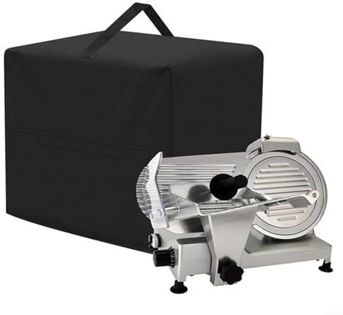 Advokingtap Housse de trancheuse à viande, housse de trancheuse alimentaire pour accessoires, tels que lame en acier inoxydable, brosse, tissu imperméable, s'adapte à la plupart des trancheuses à