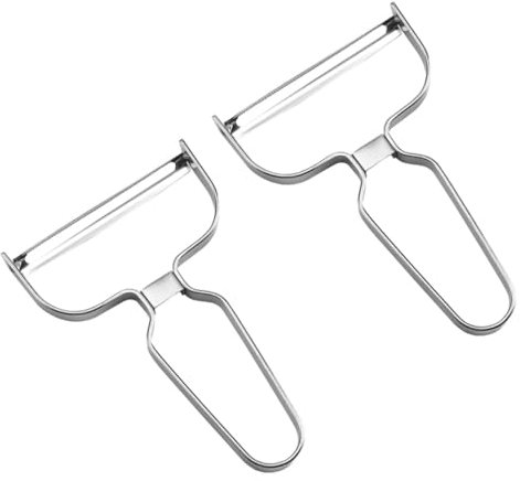 CATIEBYE 2piezas Peladores Multifuncionales De Frutas y Verduras Pelador Recto De Cocina Herramienta Portátil Para Patatas y Zanahorias