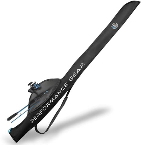 Pro Tackle Strike 1 Rod Case – Rutenfutteral für montierte Rute, 130 cm / 160 cm – Angelruten Tasche aus 600D Oxford Polyester – gepolstert, robust, mit Schultergurt & Reißverschluss (130cm)