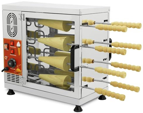BOOZXCV Elektrische Eiswaffel Schornstein Kuchenrolle Ofenhersteller Schornstein Kuchen Ofenmaschine Waffeltüte Bäcker Maker Snackmaschine