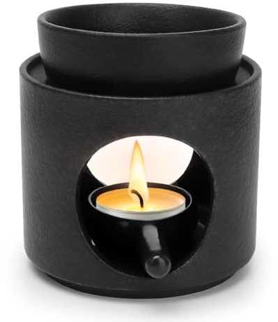 Yuragim Duftlampe für Ätherische Öle, Keramische Duftlampe Teelicht Aromalampe mit Teelichthalter & Abnehmbare Schale, Duftöl und Duftwachs Diffuser Duft Lampe, Duftstövchen für Weihnachten Wohnkultur