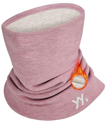 YANIKY Cache-cou d'hiver, écharpe en polaire en laine pour le cou, masque de protection faciale coupe-vent pour homme et femme, violet, One Size