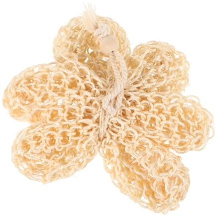 LRXIYODE Bola de Ducha Exfoliante de Sisal Natural, 1 Unidad, Tamaño 12x7x3 Cm, para Depuración Corporal y Exfoliación Profunda, Adultos, Cuidado Diario en Baño