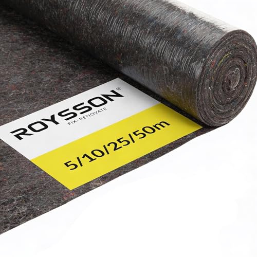 Malervlies 50m x 1m - Abdeckvlies 180 g/m² mit PE Anti-Rutsch Beschichtung - Saugstarkes Bodenschutzvlies - Robust, Rutschfest und Reißfest