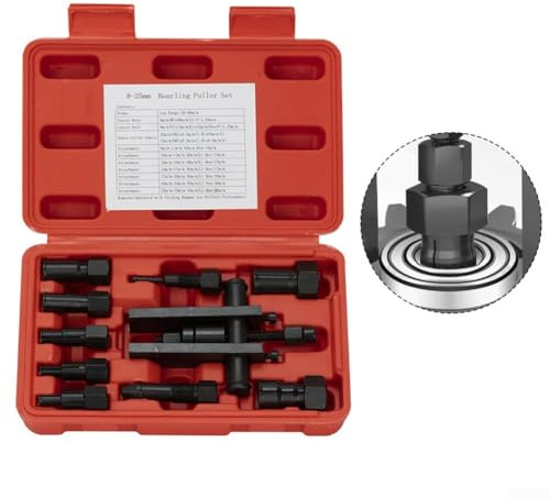 10 Stück Motorrad Auto Innenlager Abzieher Kit 8-25mm Sackloch Lager Entferner mit Doppelklauen-Design Anti-Rost-Beschichtung für Heimwerker und Professionelle Verwendung