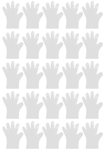 ABOOFAN 100pcs Disposable Food-grade Cpe Gloves Thick Protective Gloves for Bbq Cooking, Restaurant, Camping, Kitchen Safety and Food Preparation