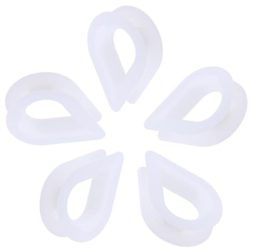 EIOLWJIEO Guardacabos de Nailon Resistente de 10 mm para Cuerda. Ojales Nailon Marino para empalmes más Resistentes en Cabos Anclaje. Guardacabos línea 100 Nuevo. Fabricado en plástico. Ojales