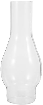 HYTROVE Glass Oil Lamp Chimney Globe Replacement Compatible with Vintage Oil Lanterns and Indoor Candle Shades