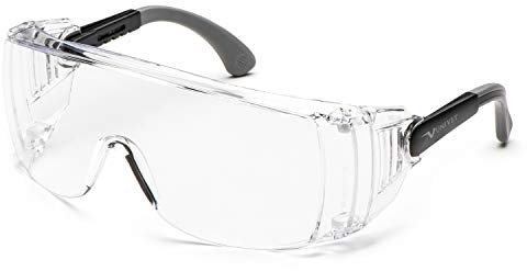 Occhiali protettivi/sovraocchiale modello 519 con lente clear e rivestimento antigraffio
