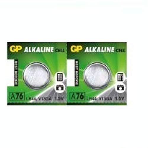 POPESQ® - 2 pcs. x LR44 / A76 Alcalina Pile Bouton GP pour Systeme Mesure lineaire / 2 pcs. x LR44 / A76 Alkaline Button Cell GP for Calliper #A1755