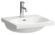 LAUFEN Lua Aufsatz-Waschtisch, ohne Hahnloch, ohne Überlauf, 500x460mm, H8160814001421, Farbe: Weiß mit LCC