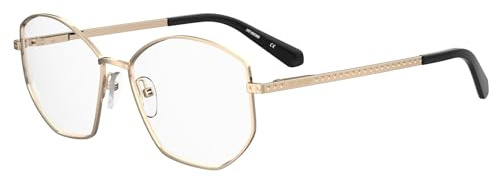 Love Moschino Brille mit Sehstärke für Damen optional mit Sonnenbrillentönung oder Blaulichtfilter, Schmetterling, gefertigt aus Metall (inklusive Brillenetui)