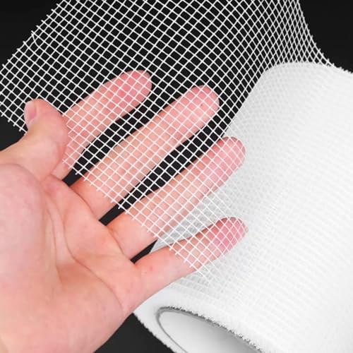 TourKing Plaster Tape For Wall, Drywall Repair Fiberglass Tape High Strength Self-Adhesive Fiber Mesh Tape For Seam Patch Wall Crack Seam Repair 10cm x 30m