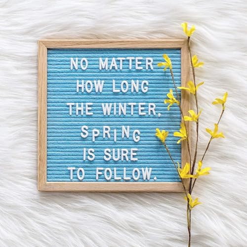 Felt Letter Board with Letters Changeable, Frame Wooden Message Board, Numbers, Symbols & Letters 340 Piece, Tripod Stand, for Baby Announcements, Milestones, Tabletop Decor, Wedding Party Decor