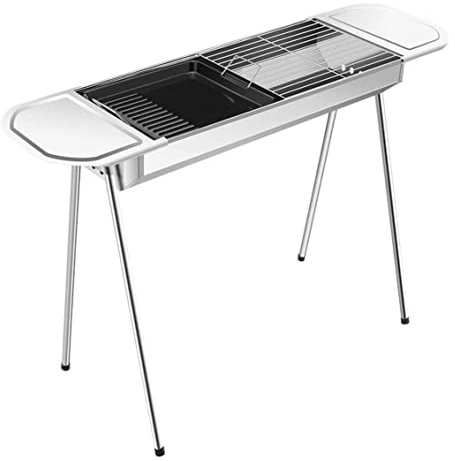 Barbecue a Carbonella Griglia Portatile In Acciaio Inossidabile Barbecue Pieghevole Per Esterni Barbecue Kit Di Attrezzi Per Griglia A Carbone Per Cucinare Il Picnic Grill Barbecue Portabile