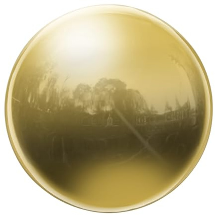 sourcing map Gazing Ball 4 Inch 100mm Reflective Sphere Gold Tone | Polished Hollow Ball, Stainless Steel, Gazing Globe Mirror Ball, for Home, Garden, Outdoor Decoration