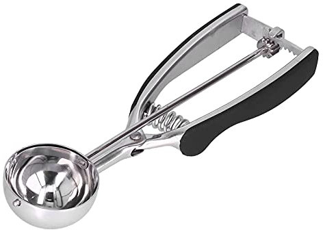 Paletta per gelato, paletta per biscotti in acciaio inossidabile Paletta per gelato manuale con rilascio a grilletto per scavino di melone, frutta, cottura al forno (59 mm)