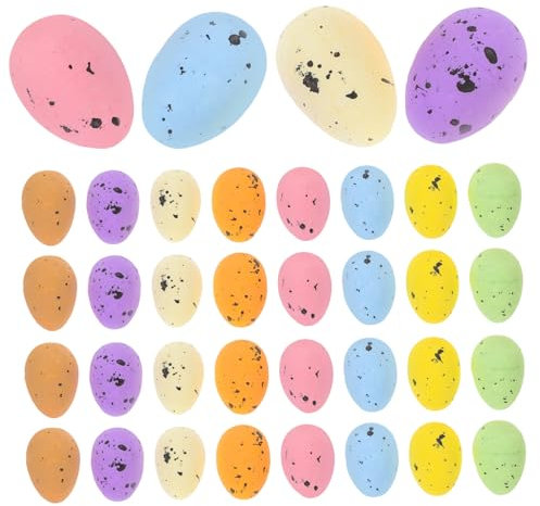 Hohopeti 100pcs Easter Egg Boys and Girls Bulk Decorative Foam Eggs Fillable Easter Stuffer