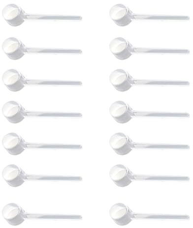 15 cucharas medidoras de 5 gramos, cucharas de leche en polvo, especias, cucharadas de plástico para café líquido, latas de lavandería, cucharadita de lavandería