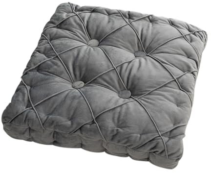 2er-Set Sitzkissen Stuhlkissen 42 x 42 x 6 cm Sitzpolster Eckig, Stuhlauflage für Indoor und Outdoor - Dicke Polsterung, Sitzkissen Hoch Steppkissen/Bodenkissen C 1 Piece