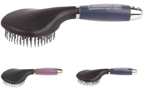 NETPROSHOP Schweif- und Mähnenbürste ComfortCare Pferdebürste mit feinem Gelgriff, Farbe:Navy