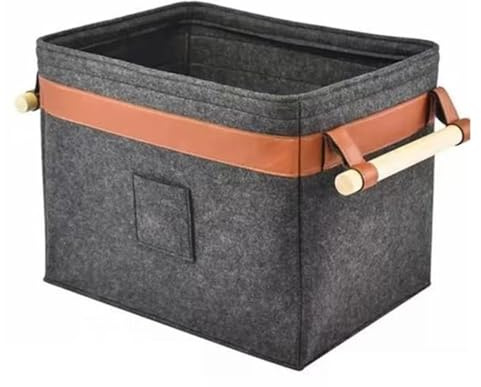 Yulokdwi Panier à bois de chauffage intérieur, panier à bois de chauffage - Transporteur de bois de chauffage de grande capacité - Panier de rangement pliable avec poignées en bois, boîte de rangement