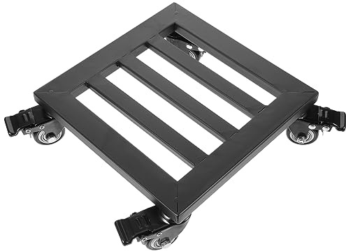 Yardwe Tragbarer Pflanzenständer Mit Rädern Für Innen Außen Robuster Metall Blumentopfständer 23x23cm Langlebiger Topfhalter Mit Radschale Für Schwere Pflanzgefäße