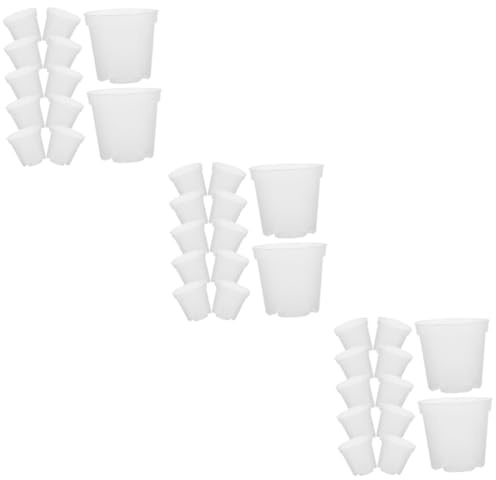 Sosoport 3 Ensembles Pot De Semis Transparent Plantes Jardinieres Exterieur Pot D'orchidée Accessoire De Pépinière Jardinières en Plastique Planteur De Fleurs Transparent PP 30 Pièces X 3