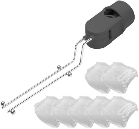 Yitexin Folding Kitchen Sink Drain Strainer Rack with 50 Filtering Net Bags, Stainless Steel Rotating Over Faucet Sink Strainer Basket, Food Catcher Sink Strainer for Leftovers (Gray)