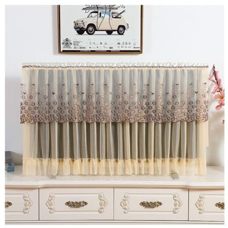 MORENTSU Cubiertas de TV LCD para colgar verticalmente, contra el polvo, superficie plana, curvada, protección para monitor, decoración moderna para sala de estar (13,92 x 55 cm)