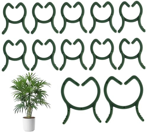 Vxiwscy 200 Stück Pflanzenclips Pflanzenklammern, Tomatenclips, Pflanzen Clips, Wiederverwendbare und Langlebige Pflanzenringe, Geeignet für Gemüse, Obst und Kletterpflanzen, Größen M und L