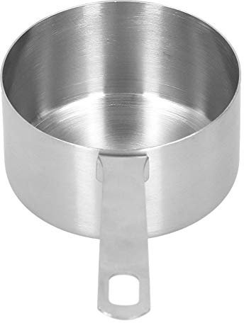 Grcfumo Edelstahl Messlöffel, Esslöffel mit Hängenden Löchern, Back messbecher, Messbecher mit Griff zum Würzen von Pulver und Kaffeepulver (1/4Cup)