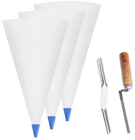 SDLDEER Tile Grouting Mortar Bag Set, Tear Resistant Puncture Tip | Grouting Bags for Tile Installation Masonry Tools, Concrete Bags for Tiles, Grouting Tools (Blue, 30 x 60 cm)