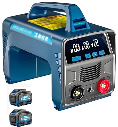 Soudeur Par Points à Batterie à Condensateur 160 A, 2 Postes à Souder Sans Fil Avec Batteries De 6000 Mah, éCran Led, Poste à Souder à L'éLectrode Inverter Igbt NuméRique, 26 X 24 X 16 Cm