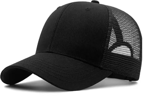 SEFIRST Casquette de Baseball, Coton Anti-Soleil Baseball Cap, Homme Femme été Unisexe Réglable Classic Casquettes Sport Extérieur Sunhat, Chapeau pour Les Activités de Plein air (Noir)