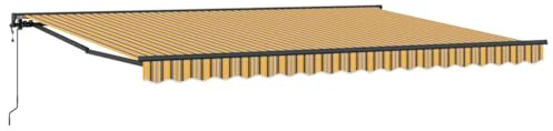 vidaXL Struttura della tenda Giallo e Grigio 450 × 300 cm