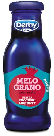 Derby Blue Succo di Frutta Gusto Melograno Senza Zuccheri Aggiunti 200ml x24, Senza Glutine