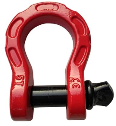 IBNA 3/4 « 22MM / 0.87 » 5T / 11000lb U Type Manille Treuil Sangle Remorquage Remorque Crochet Cross Country ATV UTV Remorque Remorquage(Rouge et Noir)