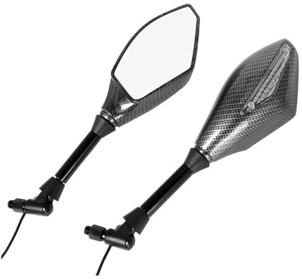 Seitenspiegel Motorrad Rückspiegel Blinker Seite Spiegel Mit Anzeige 10mm Für