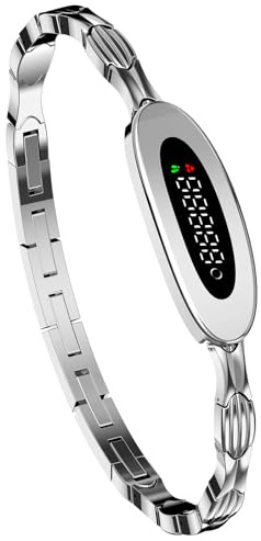 findtime Fitness Tracker Klein Dünn Schmal Damen Aktivitätstracker Fitnessarmband Smart Bracelet Schönes Design Smartwatch IP68 Wasserdicht 24/7 Aktivitäts Schlaftracker Herzfrequenz Silber