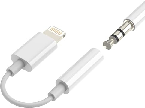 Blixt till 3,5 mm hörlursadapter aux-kabel, uttag för iPhone14 13 12 11 Pro Max för Apple ljudanslutning tillbehör ljudkabel för iPad kabelhörlurar splitter kontakt stereo bil mobiltelefon musik