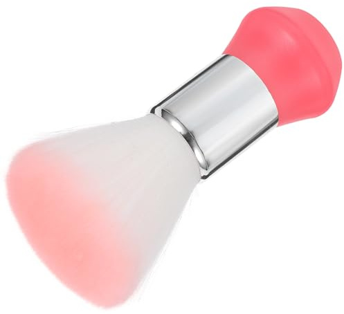 Brosse de Coupe de Cheveux Rose en Nylon et Aluminium pour Salon | Usage Professionnel, Nettoyage Rapide des Cheveux Coupés et Débris, Prise en Main Douce et Confortable