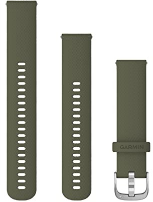 Garmin Schnellwechsel-Armband 20mm, passend für Venu, Venu 2Plus, Venu SQ/ SQ2, vivoactive 3/5, vivomove- Serie, Forerunner 55/245/ 645, Approach S40/ S42/ S12, D2 Air