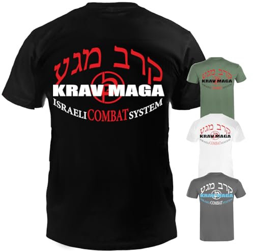 Dynamix Athletics T-Shirt Krav MAGA System - Kampfsport Selbstverteidigung Mixed Martial Arts Shirt für Sport und Freizeit in 3 tollen Farben (as3, Alpha, l, Regular, Regular, Schwarz)