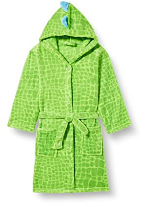 Playshoes Unisex Kinder Fleece-Bademantel Morgenmantel, Dino, 98/104